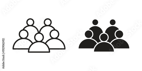Community icon on white background. Simple vector illustration for graphic and web design