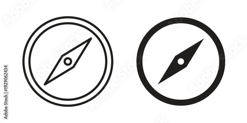 Compass icon on white background. Simple vector illustration for graphic and web design