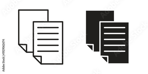 Copy icon on white background. Simple vector illustration for graphic and web design