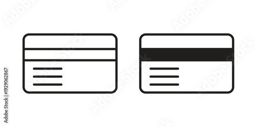 Credit card icon on white background. Simple vector illustration for graphic and web design