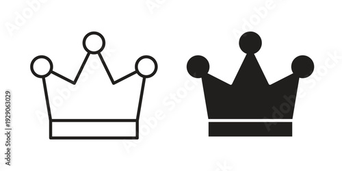 Crown icon on white background. Simple vector illustration for graphic and web design