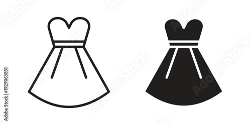 Dress icon on white background. Simple vector illustration for graphic and web design
