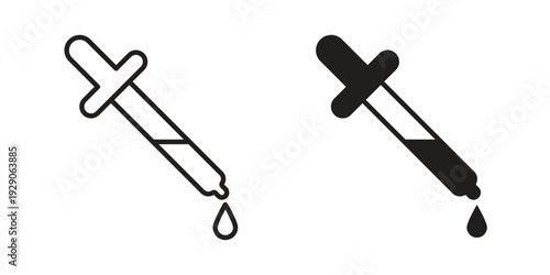 Dropper icon on white background. Simple vector illustration for graphic and web design