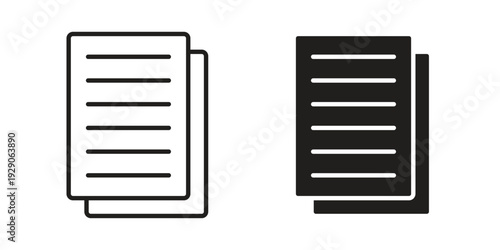 Duplicate icon on white background. Simple vector illustration for graphic and web design