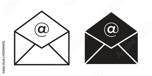 Email icon on white background. Simple vector illustration for graphic and web design