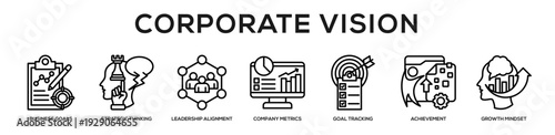 Corporate Vision web banner icon illustration concept