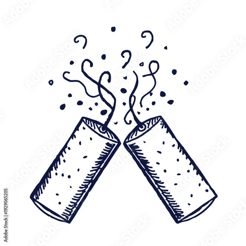 Two champagne flutes clinking in a celebratory toast adorned with scattered confetti high-quality professional