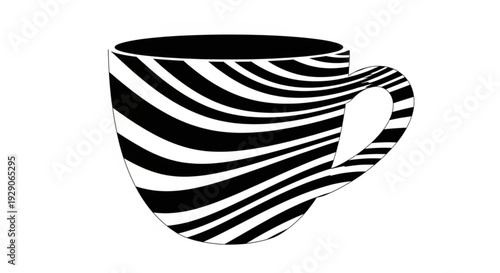 Unique zebra striped coffee mug for modern kitchen decor