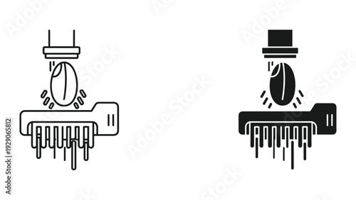 Dripping melting clock on keyboard with hat