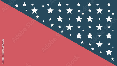 A stylized illustration of the American flag with a unique design twist