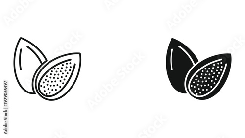 Simple line art citrus fruit illustrations