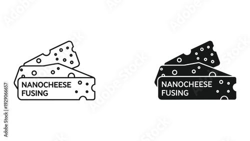 Nano cheese fusing concept with modern cheese slices