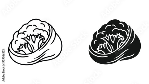 Vibrant broccoli wrapped in a warm tortilla for a healthy snack