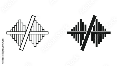 Modern abstract sound wave logo designs for tech companies