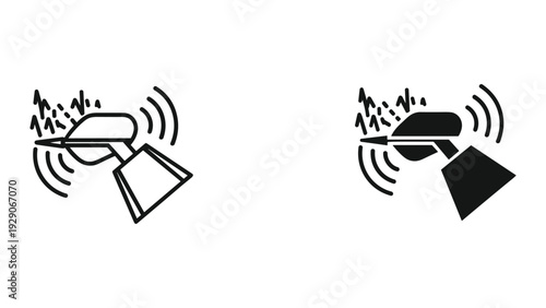 Dynamic megaphone icons for impactful communication and marketing