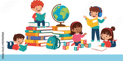 Happy cartoon boy showing problem and solution concepts with a question mark for confusion and a lightbulb for a great idea.