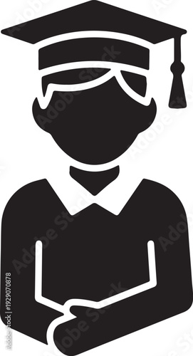 Graduation Student Icon Vector