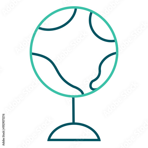 Green Earth Globe Outline