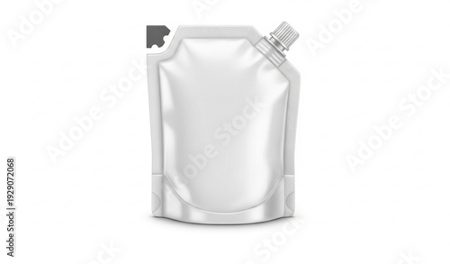 Small Doypack Sachet Mockup with Cap Refill Packaging Vector