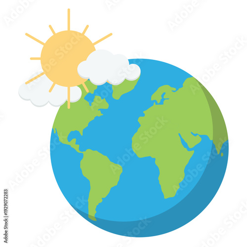 Sunny Earth Weather Icon