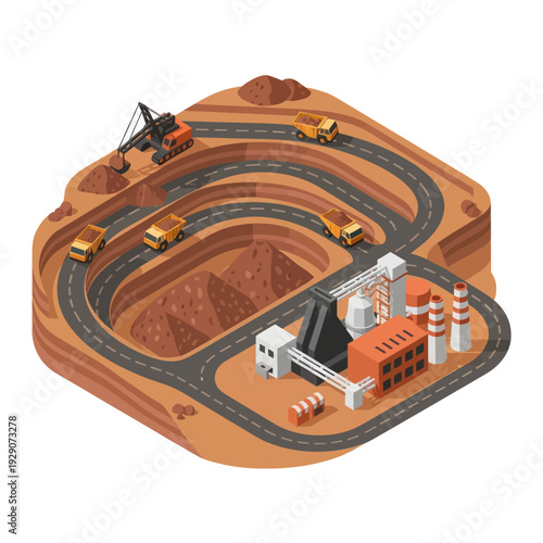 Toy Train Track Set with Vehicles and Buildings.