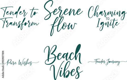 Serene Beach Typography