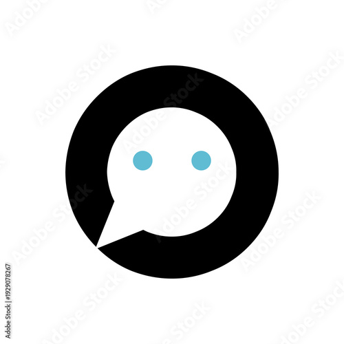 O letter communication logo isolated on white background