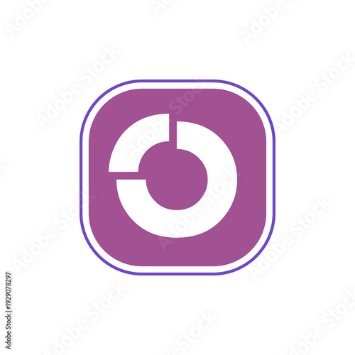 Letter O logo isolated on white background