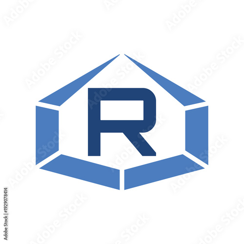 Letter R logo isolated on white background