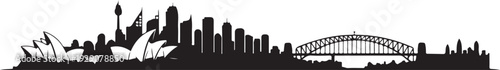 Sydney Skyline Silhouette Vector