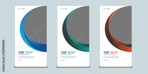 Modern Healthcare and medical center Corporate roll up banner design or pull up banner template and stand design, advertisement, flyer design, display.