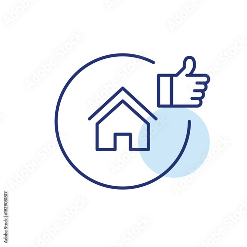 Smart home like. Connected living, house automation. Pixel perfect, editable stroke vector icon