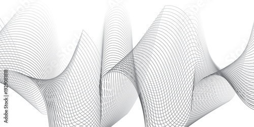 Abstract vector wave line template. swoosh speed line music and science technology vector flow background . Wave Swirl, frequency sound wave, twisted curve .	
