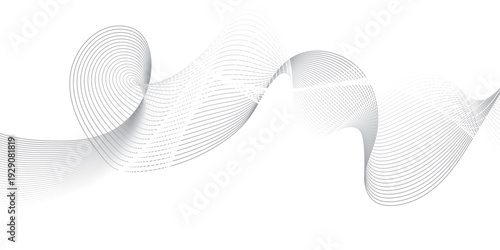 Abstract vector wave line template. swoosh speed line music and science technology vector flow background . Wave Swirl, frequency sound wave, twisted curve .	
