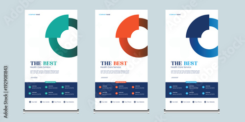 Modern Healthcare and medical center Corporate roll up banner design or pull up banner template and stand design, advertisement, flyer design, display.