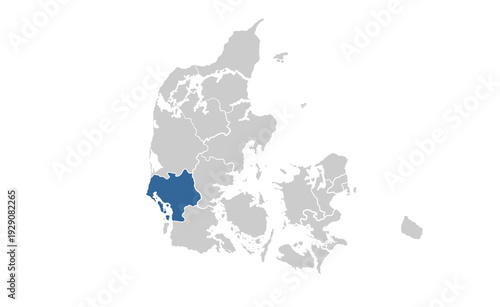 Ribe Denmark map showing highlighted location in Europe.