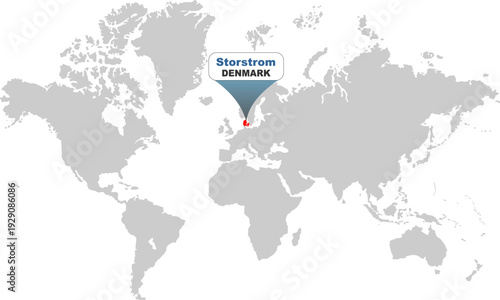 Stromstrom Denmark map showing highlighted location in Europe.