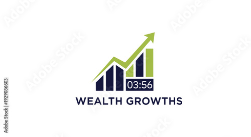 Wealth Growths Logo with Bar Chart and Upward Arrow.