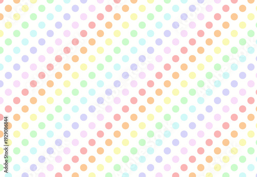 シンプルなドット背景素材　虹色