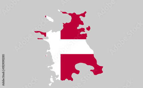 West Zealand map showing highlighted location in Europe.