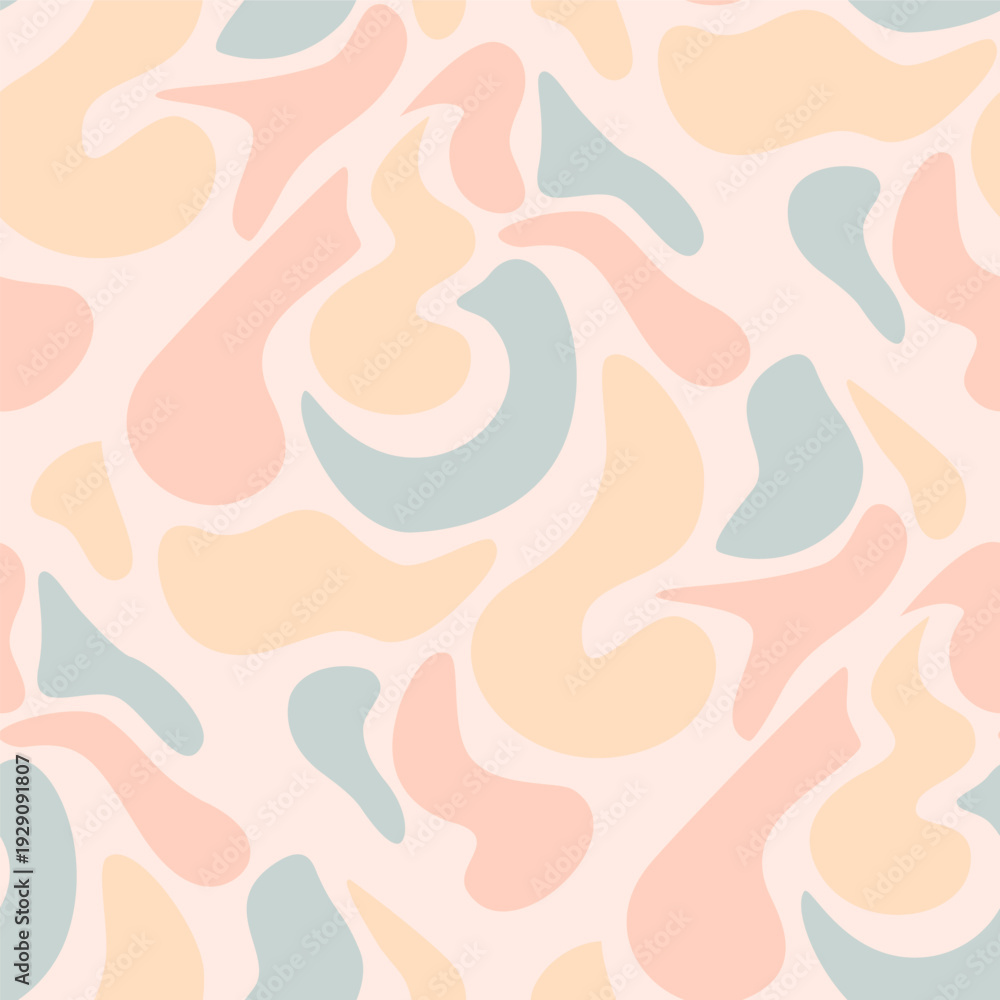 Naklejka premium Abstract Boho Seamless Pattern Fabric Textile Background