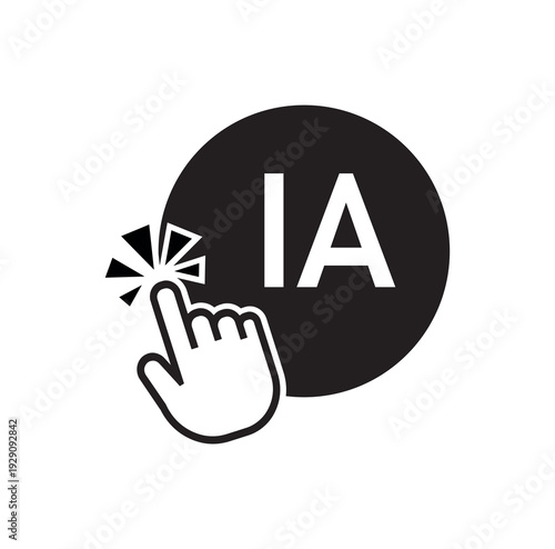 intelligence artificielle text on white background. artificial intelligence in french language	