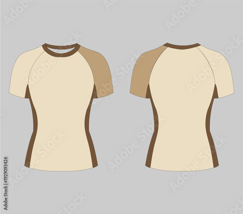Editable vector rashguard mockup