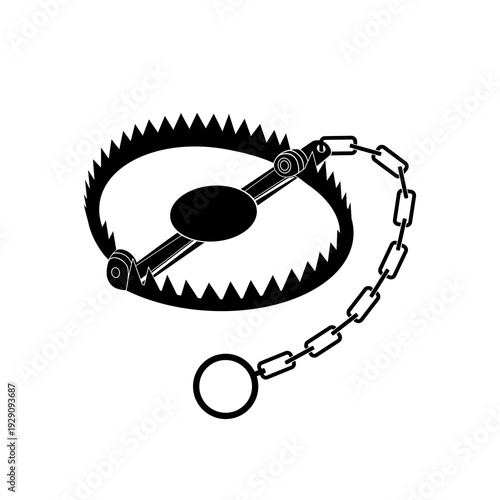 Animal traps icon isolated on a white background. Flat vector illustration design