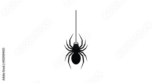 Black spider icon vector