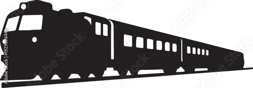 Train Locomotive Silhouette Vector