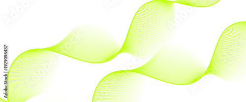 Abstract wave element for design. Digital frequency track equalizer. Stylized line art background. Vector illustration. Wave with lines created using blend tool. Curved wavy line. green lines.
