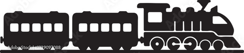 Train Locomotive Silhouette Vector