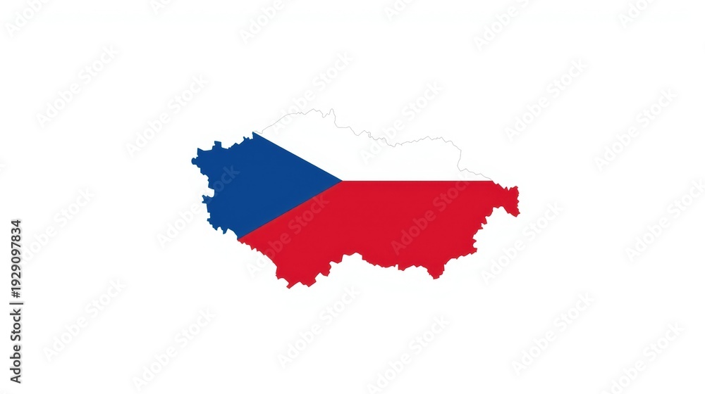 Fototapeta premium Map of a country divided into two distinct colored regions