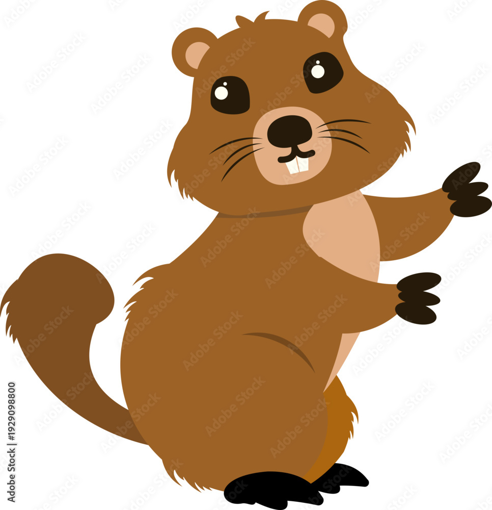 Obraz premium Groundhog Illustration